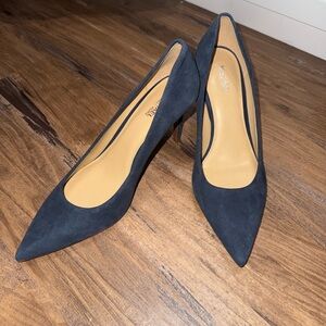 Michael Kors Women's Navy Suede Pointed-Toe Pumps 7.5